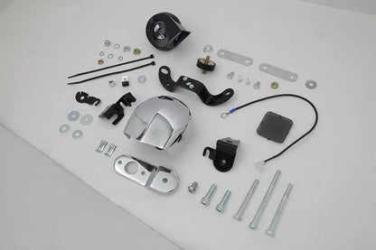 Wyatt Gatling Softail and XL Chrome Horn Kit - Part 77827 for Harley Davidson XL Models (1993-2002) by Wyatt Gatling