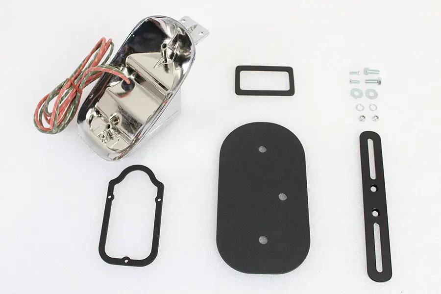 V-Twin Replica Chrome Tombstone Style Tail Lamp Assembly for Harley Davidson FL and EL Models by V-Twin