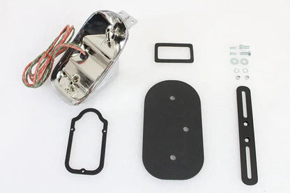 V-Twin Replica Chrome Tombstone Style Tail Lamp Assembly for Harley Davidson FL and EL Models by V-Twin