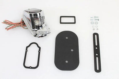 V-Twin Replica Chrome Tombstone Style Tail Lamp Assembly for Harley Davidson FL and EL Models by V-Twin