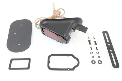 V-Twin Replica Black Tombstone Style Tail Lamp Assembly for Harley Davidson FL and EL Models by V-Twin