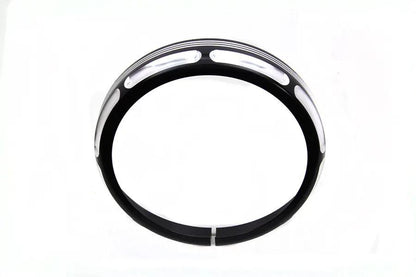 Wyatt Gatling 7 inch Black Anodize Burst Headlamp Trim Ring for Harley Davidson FLT by Wyatt Gatling