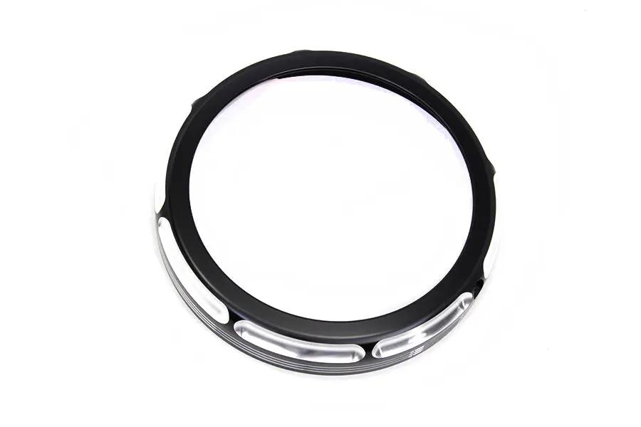Wyatt Gatling 7 Inch Black Anodize Burst Headlamp Trim Ring for Harley Davidson FLHT by Wyatt Gatling