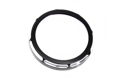 Wyatt Gatling 7 Inch Black Anodize Burst Headlamp Trim Ring for Harley Davidson FLHT by Wyatt Gatling