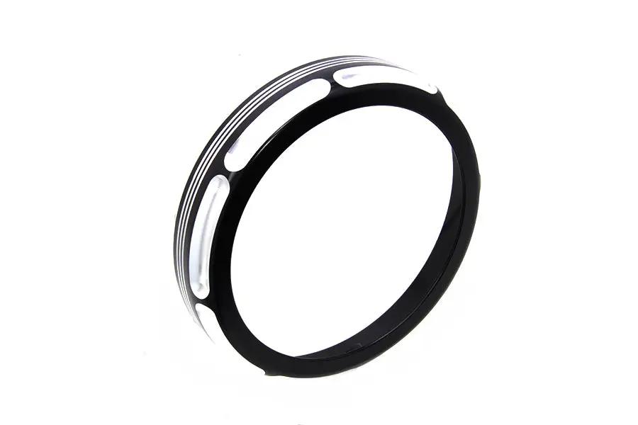 Wyatt Gatling 7 Inch Black Anodize Burst Headlamp Trim Ring for Harley Davidson FLHT by Wyatt Gatling
