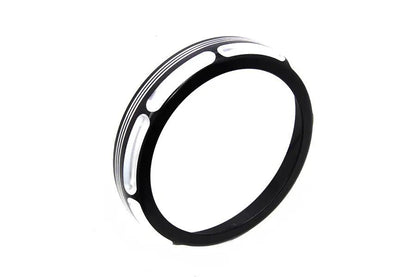 Wyatt Gatling 7 Inch Black Anodize Burst Headlamp Trim Ring for Harley Davidson FLHT by Wyatt Gatling