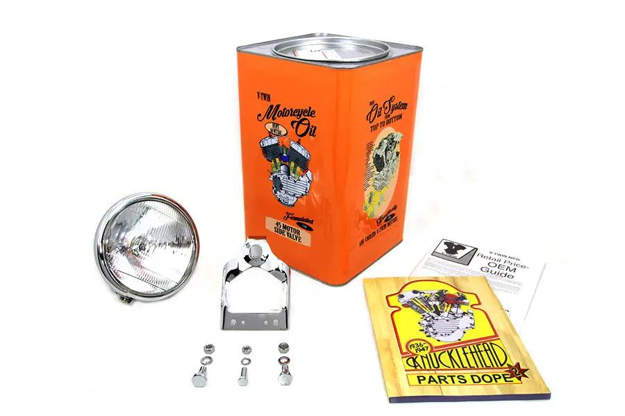 V-Twin Spring Fork Headlamp Assembly Chrome for Harley Davidson W 1936-1945 by V-Twin