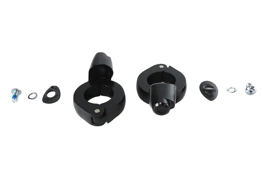 Wyatt Gatling Black Turn Signal Relocation Kit for 39mm Forks - Part No. 77853 by Wyatt Gatling