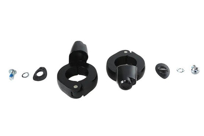 Wyatt Gatling Black Turn Signal Relocation Kit for 39mm Forks - Part No. 77853 by Wyatt Gatling