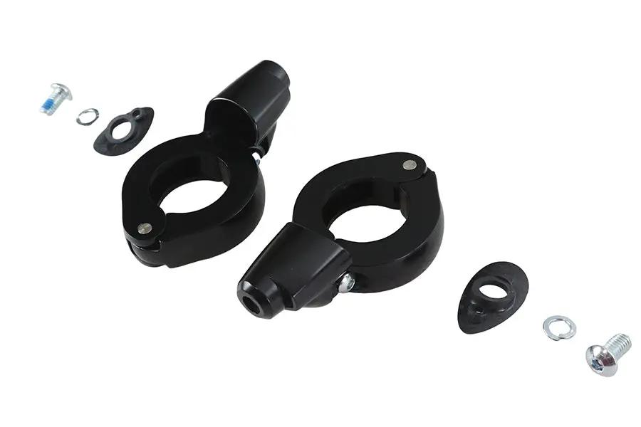 Wyatt Gatling Black Turn Signal Relocation Kit for 39mm Forks - Part No. 77853 by Wyatt Gatling