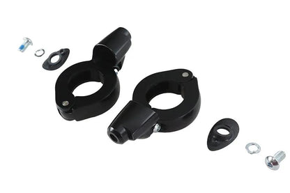 Wyatt Gatling Black Turn Signal Relocation Kit for 39mm Forks - Part No. 77853 by Wyatt Gatling