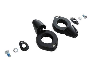 Wyatt Gatling Black Turn Signal Relocation Kit for 39mm Forks - Part No. 77853 by Wyatt Gatling