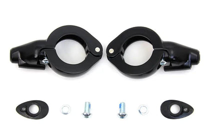 Wyatt Gatling Black Turn Signal Relocation Kit for 41mm Forks - Part #7854 by Wyatt Gatling