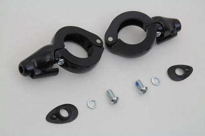 Wyatt Gatling Black Turn Signal Relocation Kit for 41mm Forks - Part #7854 by Wyatt Gatling