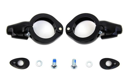 Wyatt Gatling Black Turn Signal Relocation Kit for 49mm Forks – Part #77855 by Wyatt Gatling