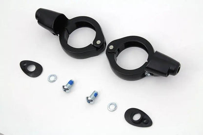 Wyatt Gatling Black Turn Signal Relocation Kit for 49mm Forks – Part #77855 by Wyatt Gatling