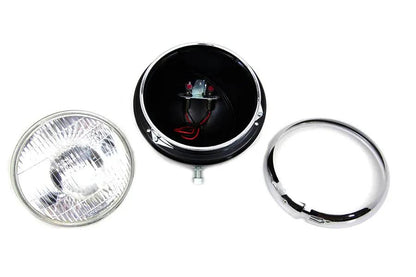 V-Twin Black 7 Inch K Headlamp with Chrome Rim for Harley Davidson K & XLH (Part #33-1509) by V-Twin