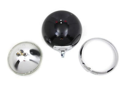 V-Twin Black 7 Inch K Headlamp with Chrome Rim for Harley Davidson K & XLH (Part #33-1509) by V-Twin