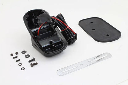 Wyatt Gatling Glossy Black Tombstone Style Tail Lamp Assembly with 2-Inch Lens Width by Wyatt Gatling