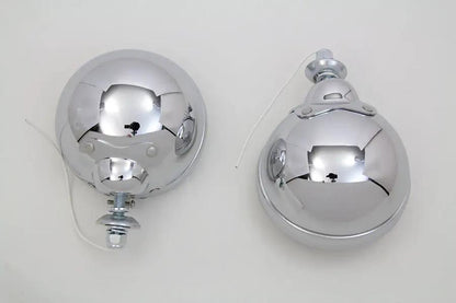 Wyatt Gatling Chrome FL Spotlamp Set Part 70243A for Harley Davidson FL (1960-1969) by Wyatt Gatling
