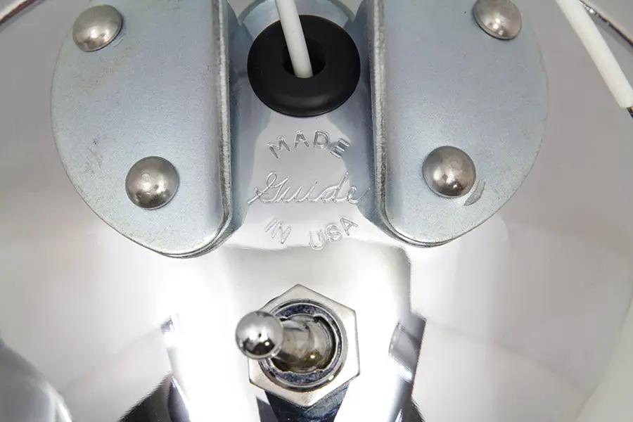 Wyatt Gatling Replica Chrome Guide Spotlamp Set 6 Volt for Harley Davidson EL & FL (Part #33-1520) by Wyatt Gatling