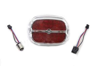 V-Twin Chrome Tail Lamp with Red LED – Part No. 68085-08
