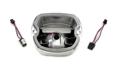 V-Twin Chrome Tail Lamp with Red LED – Part No. 68085-08