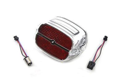 V-Twin Chrome Tail Lamp with Red LED – Part No. 68085-08