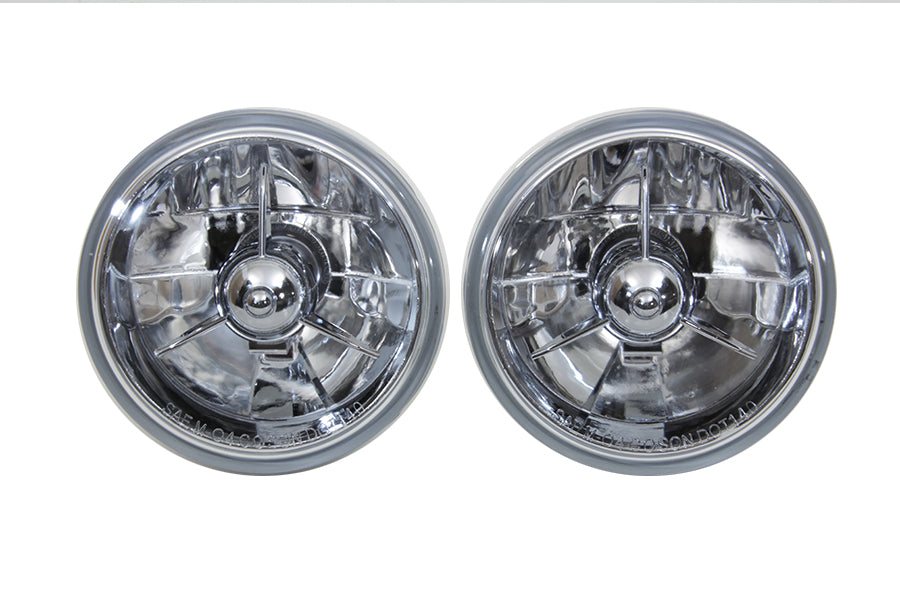V-Twin 4-1/2 Inch H4 Spotlamp Bulb Set for Harley Davidson FL Models by V-Twin