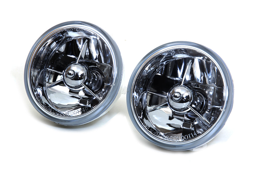 V-Twin 4-1/2 Inch H4 Spotlamp Bulb Set for Harley Davidson FL Models by V-Twin