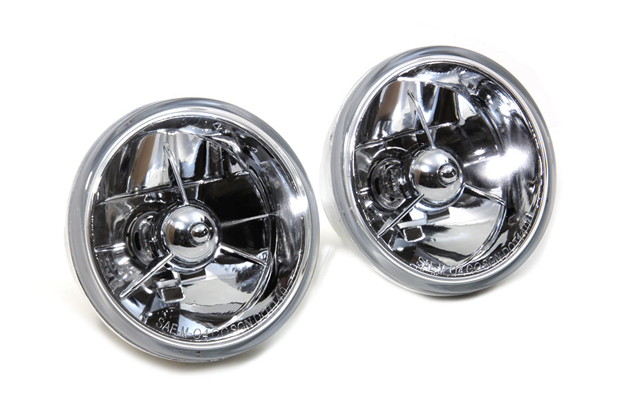 V-Twin 4-1/2 Inch H4 Spotlamp Bulb Set for Harley Davidson FL Models by V-Twin