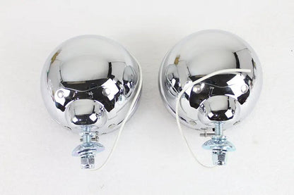 V-Twin 78480 Red and Blue Police Spotlamp Set with 5-Inch Diameter for Harley Davidson FL Models by V-Twin