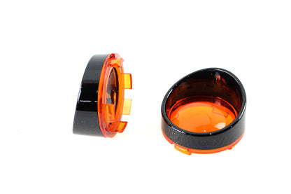 V-Twin Deuce Style Turn Signal Set with Amber Lens, Part #77171B by V-Twin