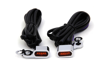 Wyatt Gatling Chrome LED Turn Signal Set for Harley Davidson FXST (2000-2009) by Wyatt Gatling