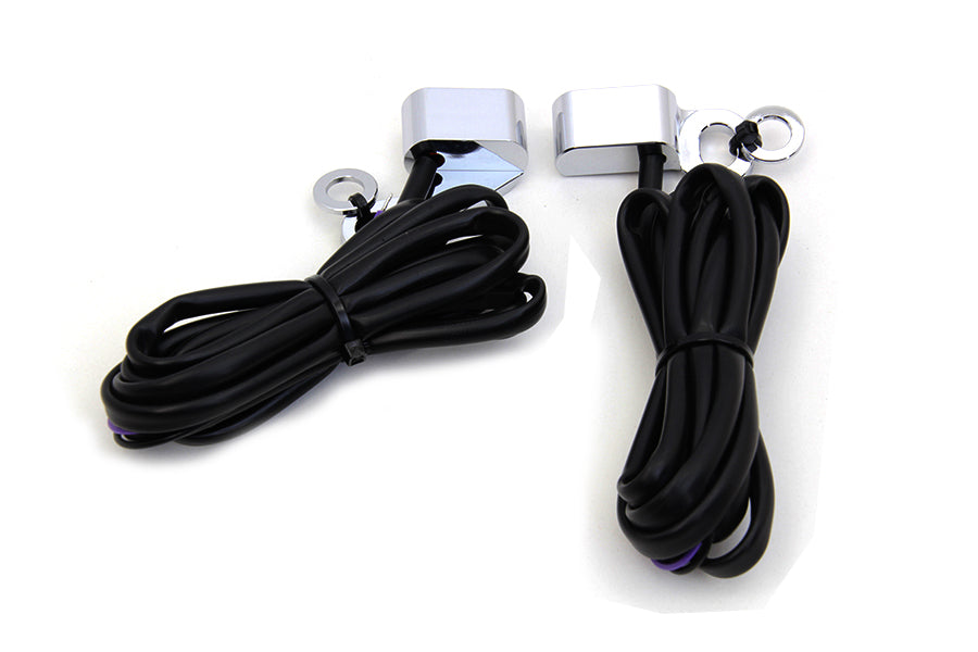 Wyatt Gatling Chrome LED Turn Signal Set for Harley Davidson FXST (2000-2009) by Wyatt Gatling