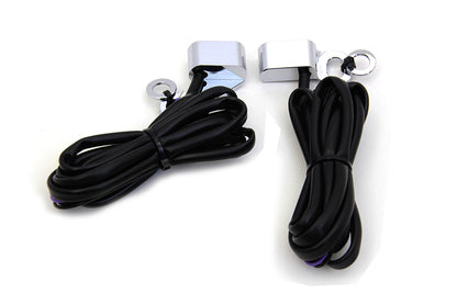 Wyatt Gatling Chrome LED Turn Signal Set for Harley Davidson FXST (2000-2009) by Wyatt Gatling