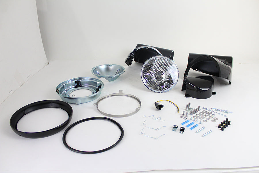 Wyatt Gatling L20-0629GBKD Headlamp Cowl Kit for Harley Davidson FLST Models by Wyatt Gatling