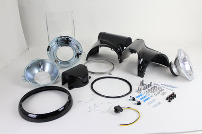 Wyatt Gatling L20-0629GBKD Headlamp Cowl Kit for Harley Davidson FLST Models by Wyatt Gatling