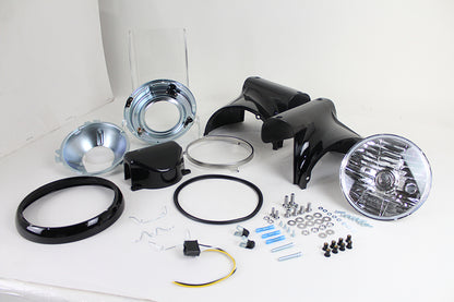 Wyatt Gatling L20-0629GBKD Headlamp Cowl Kit for Harley Davidson FLST Models by Wyatt Gatling