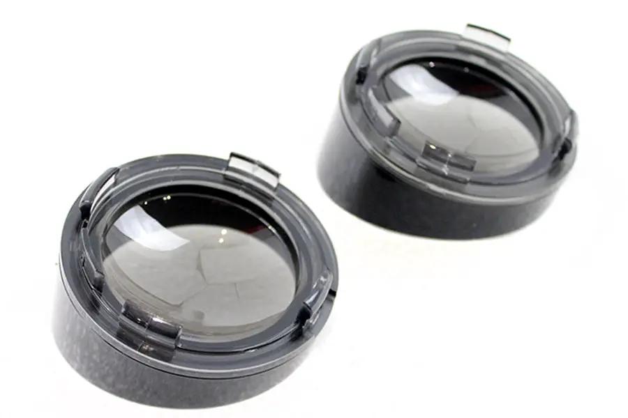 V-Twin Deuce Style Turn Signal Visor Set with Smoke Lens – Part #77173B by V-Twin