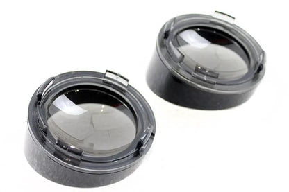 V-Twin Deuce Style Turn Signal Visor Set with Smoke Lens – Part #77173B by V-Twin