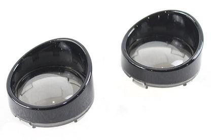 V-Twin Deuce Style Turn Signal Visor Set with Smoke Lens – Part #77173B by V-Twin
