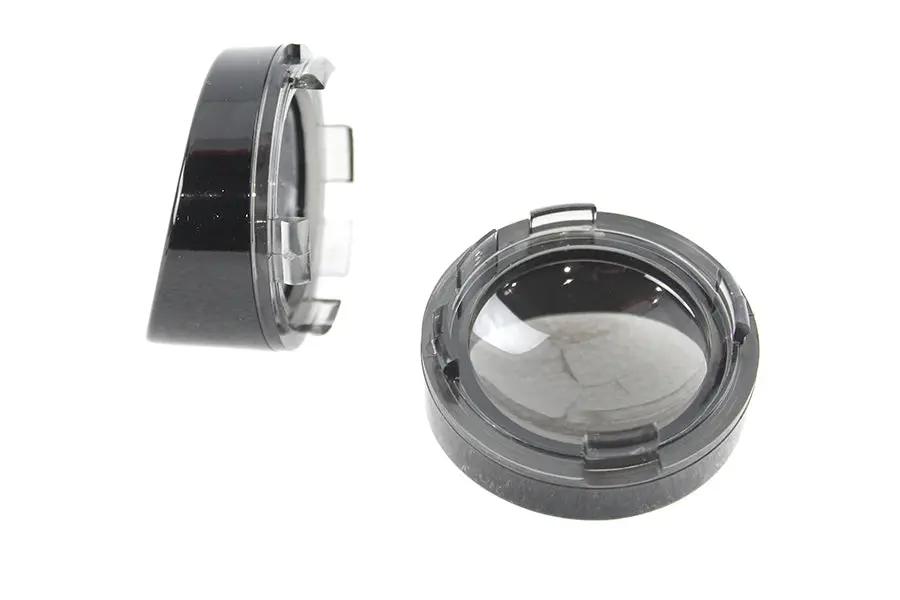 V-Twin Deuce Style Turn Signal Visor Set with Smoke Lens – Part #77173B by V-Twin