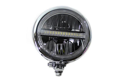 Wyatt Gatling 5-3/4 Inch Bates Style LED Headlamp in Chrome - Part Number L20-6144Q by Wyatt Gatling
