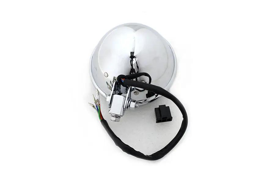 Wyatt Gatling 5-3/4 Inch Bates Style LED Headlamp in Chrome - Part Number L20-6144Q by Wyatt Gatling