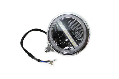 Wyatt Gatling 5-3/4 Inch Bates Style LED Headlamp in Chrome - Part Number L20-6144Q by Wyatt Gatling