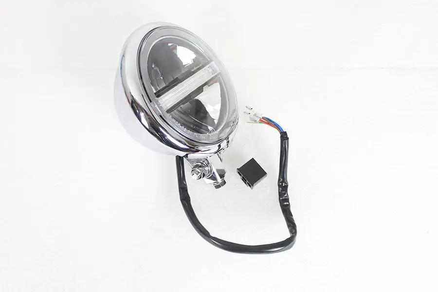 Wyatt Gatling 5-3/4 Inch Bates Style LED Headlamp in Chrome - Part Number L20-6144Q by Wyatt Gatling