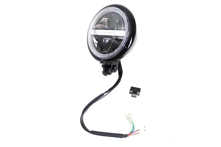 Wyatt Gatling 5-3/4 inch Bates Style LED Headlamp Black – Versatile Parking and Running Light by Wyatt Gatling