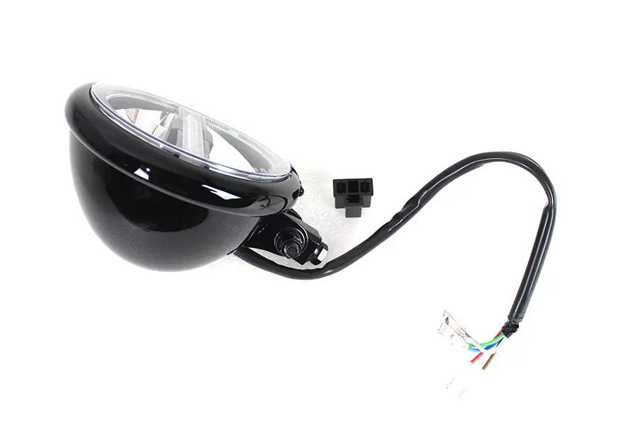 Wyatt Gatling 5-3/4 inch Bates Style LED Headlamp Black – Versatile Parking and Running Light by Wyatt Gatling