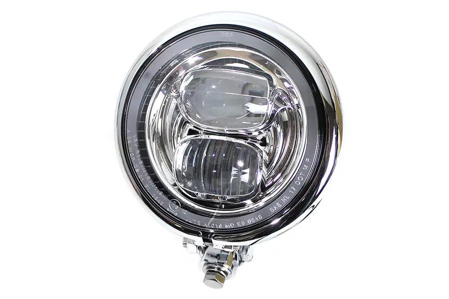 Wyatt Gatling 5-3/4 Inch Bates Style LED Headlamp Chrome (Part No. L20-6139Q) by Wyatt Gatling